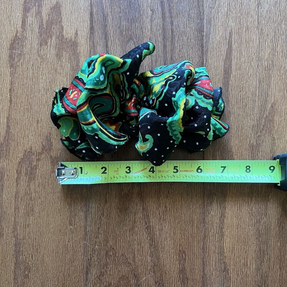 Vintage 80s 90s Hair Bow Lot 3 Ruffled Big Barrettes Preppy Cottagecore Floral - Picture 8 of 10